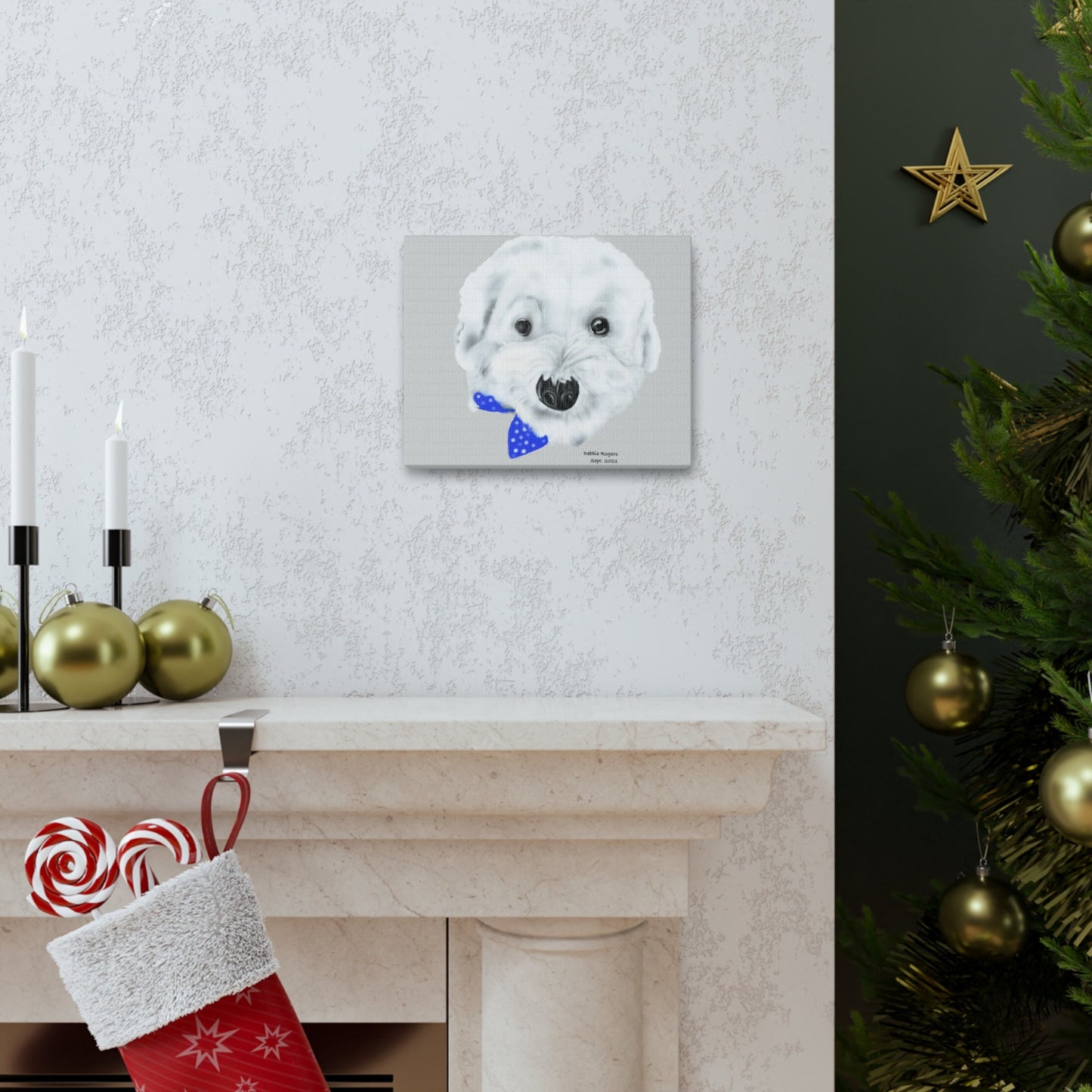 Charming Bichon Frise Canvas Art - Procreate Masterpiece