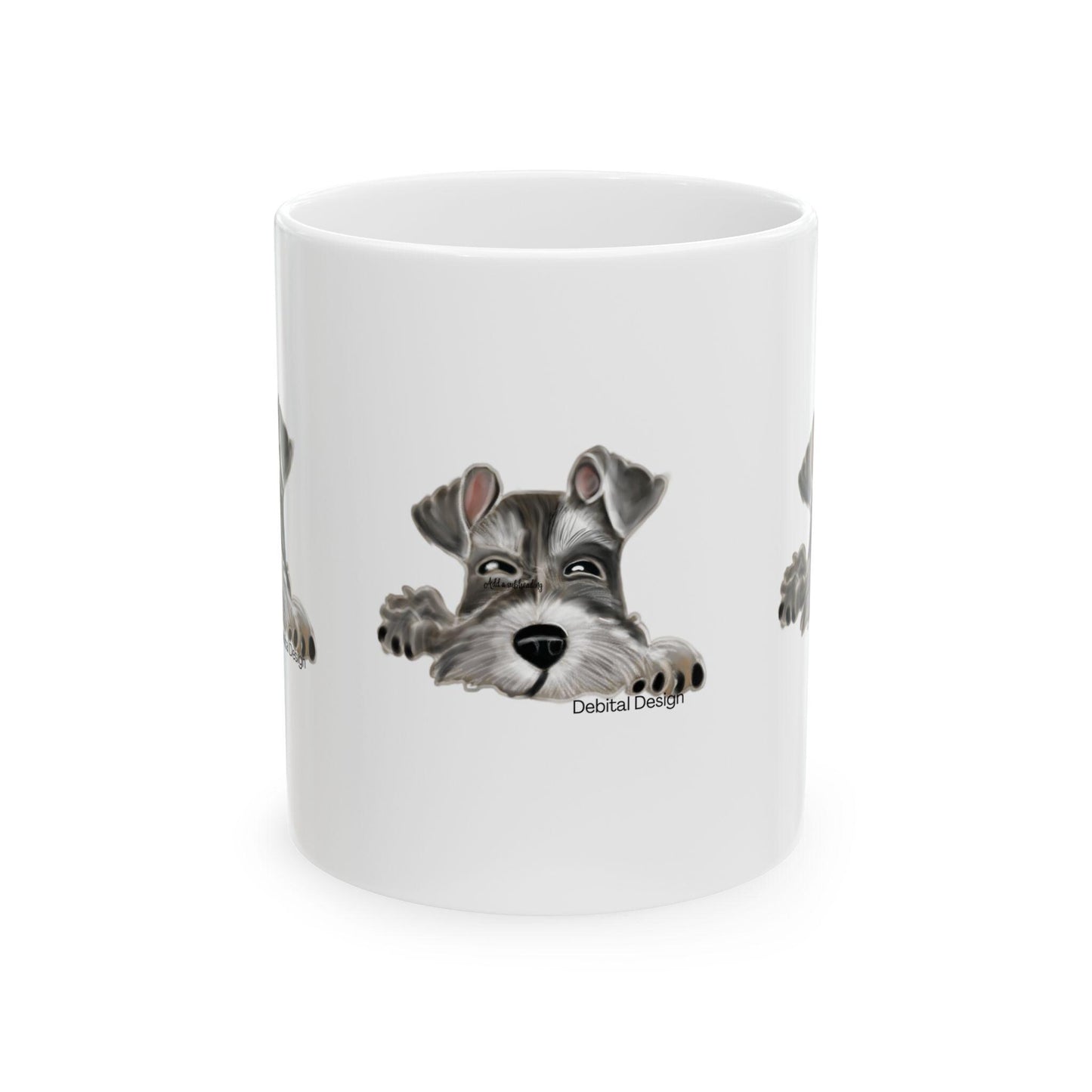 Schnauzer Ceramic Mug 11oz, Dog Lover Gift, Tea Cup, Coffee Lover Gift, Pet Owner Mug, Animal Print Mug
