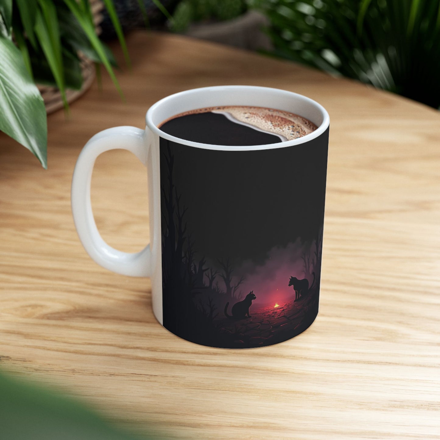 Mystical Cat Ceramic Mug | Coffee, Tea Lover Gift, Halloween Decor, Unique Homeware, Cozy Drinkware