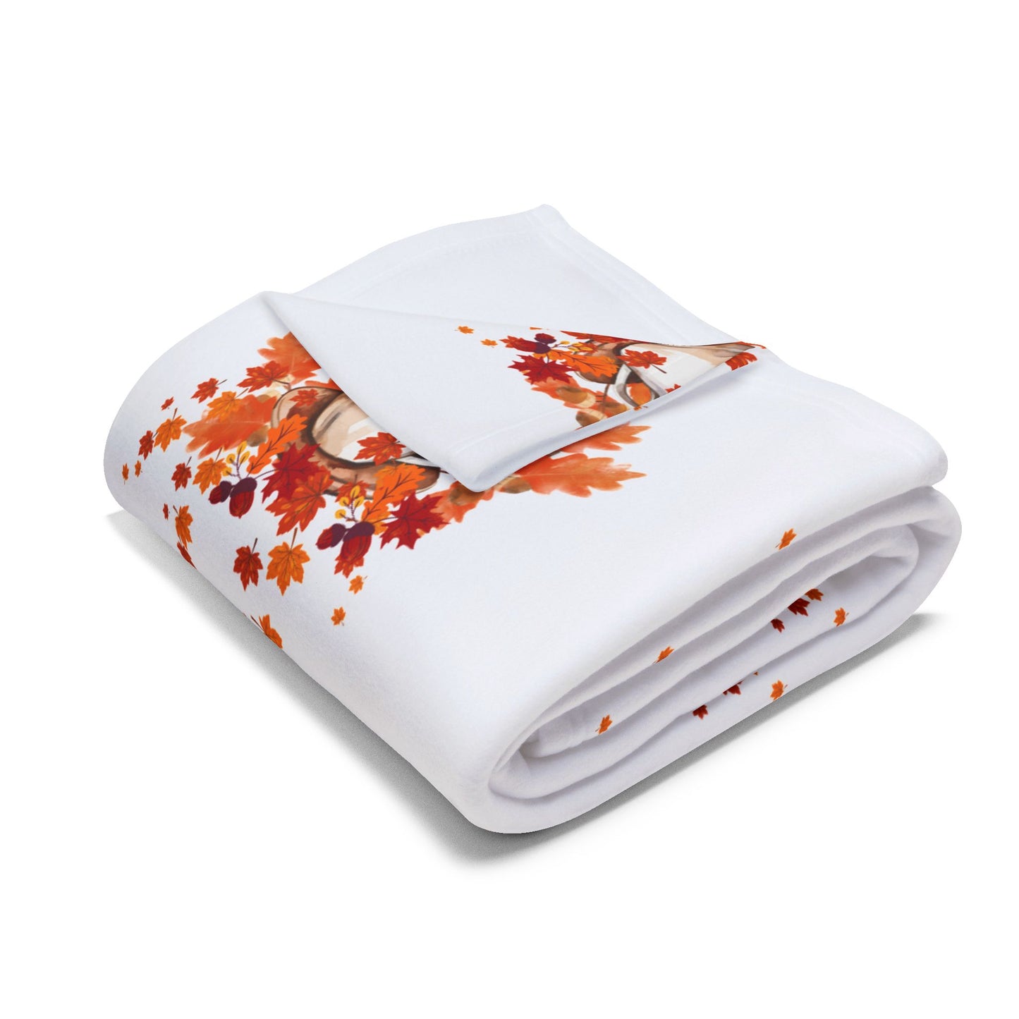 Fleece Blanket Coffee Cup Fall Leaves Arctic