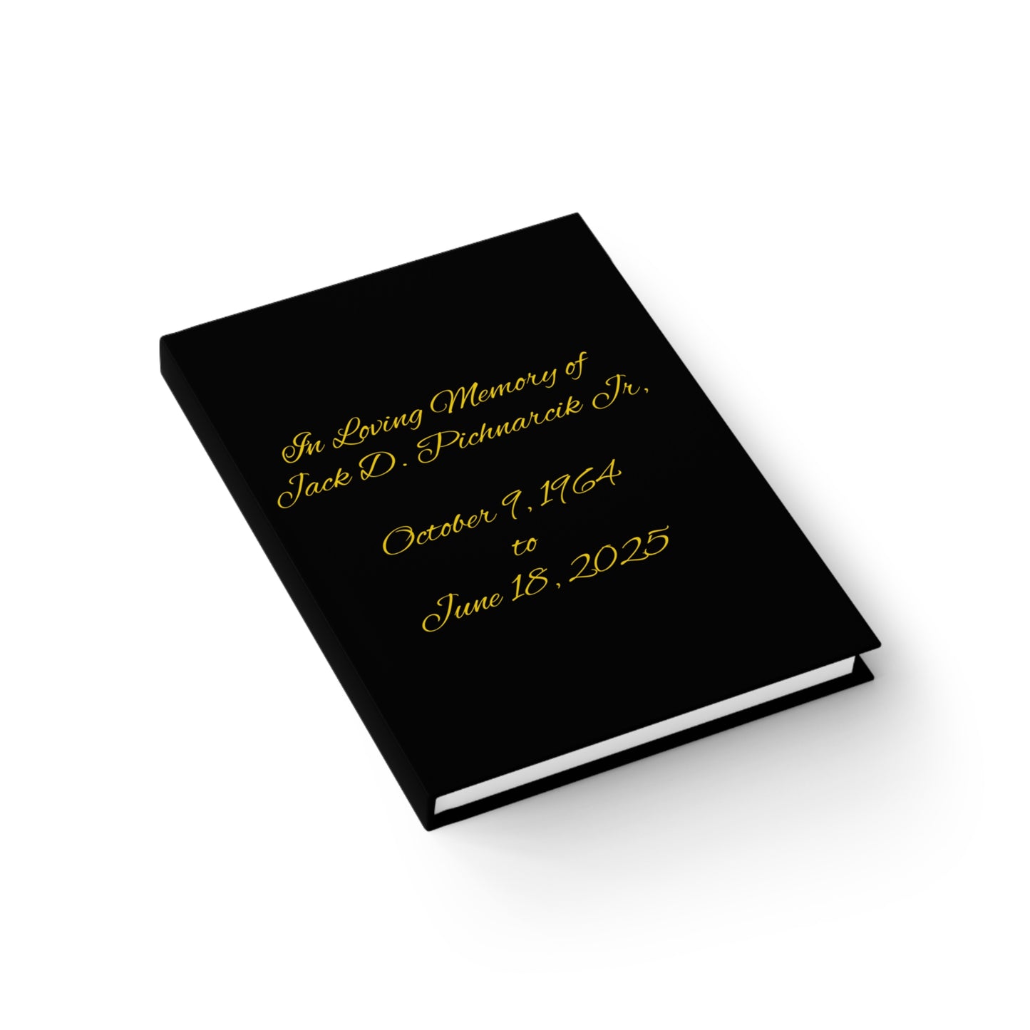 Personalizable - Memorial Journal - Ruled Line, Remembrance Notebook, Tribute Diary, Loss Keepsake, Grief Planner