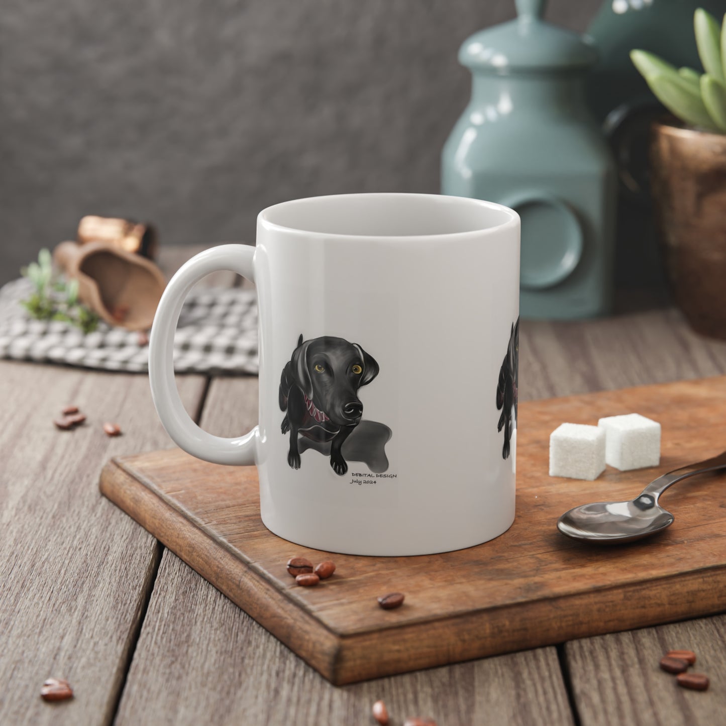 Weimaraner Coffee Mug — Hand-Drawn Dog Portrait Gift (11 oz)