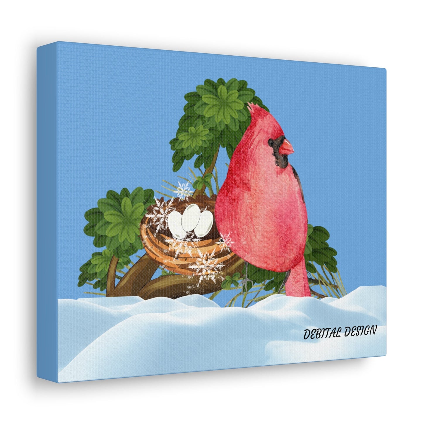 Winter Cardinal Canvas Gallery Wraps
