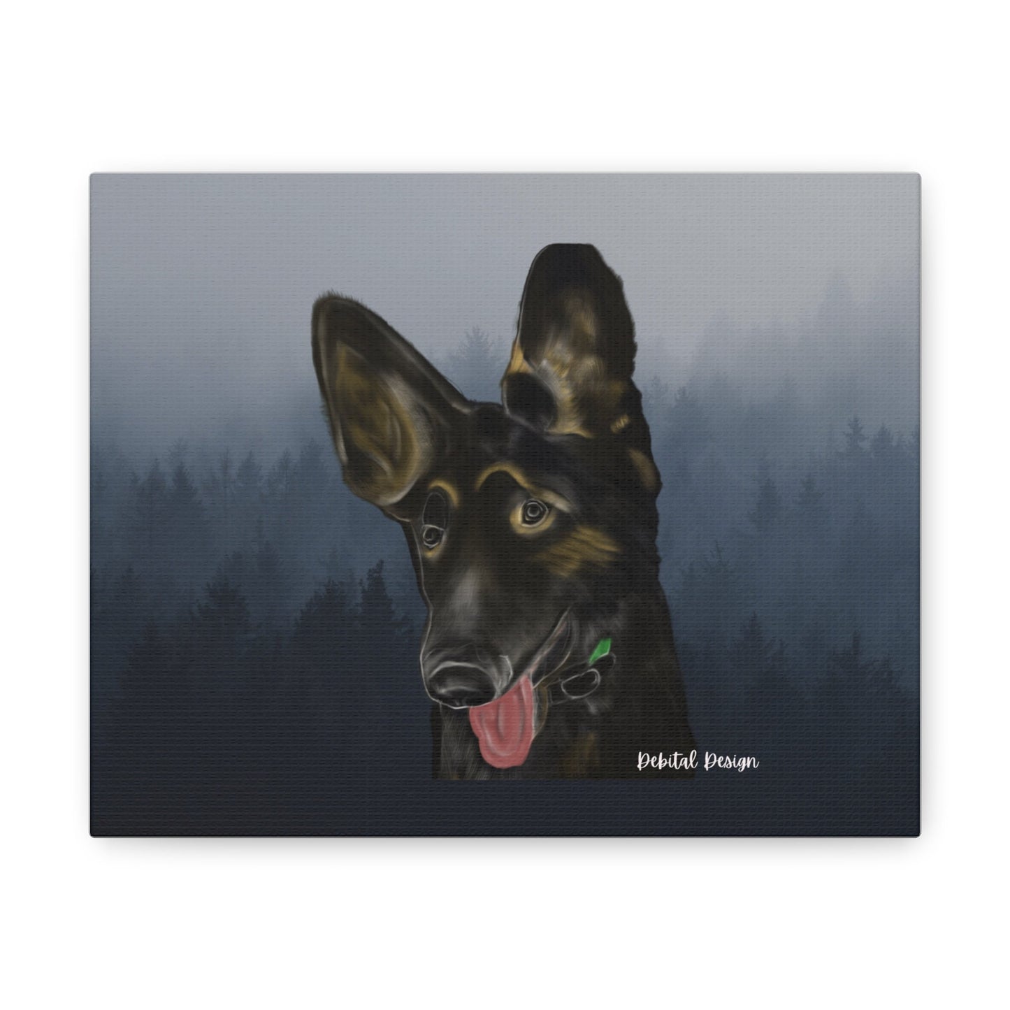 Ted the German Shepard Canvas Gallery Wraps
