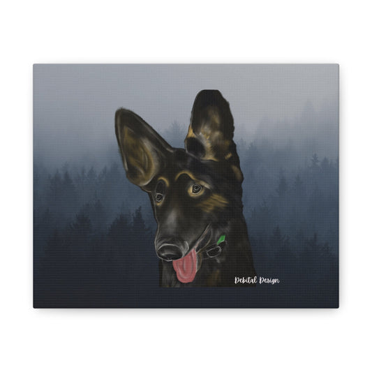Ted the German Shepard Canvas Gallery Wraps
