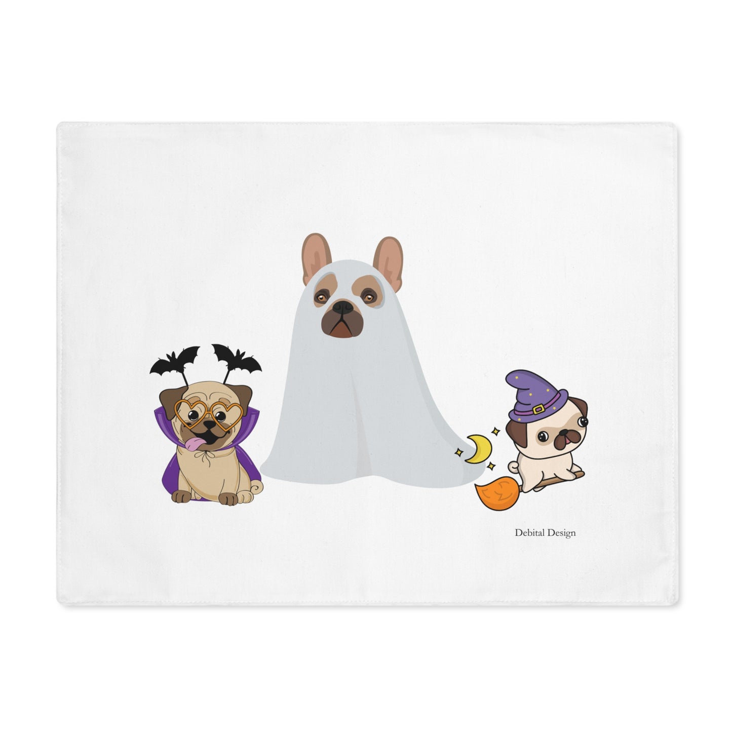 Halloween Doggie Placemat, Cute Pet Decor, Fun Dining Tableware, Halloween Parties, Dog Lovers Gift, Fall Home Accent