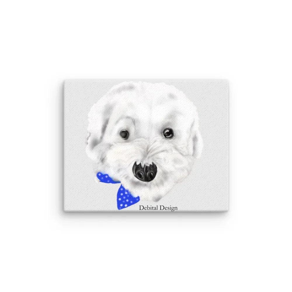 “Charming Bichon Frise Canvas Art - Procreate Masterpiece” - Debital Design