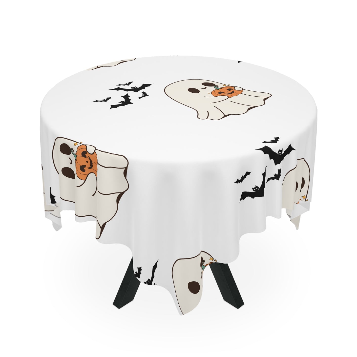 Cute Ghost Halloween Tablecloth - Spooky Decor for Parties, Trick or Treat, Halloween Celebrations, Fall Gatherings, Seasonal Decor