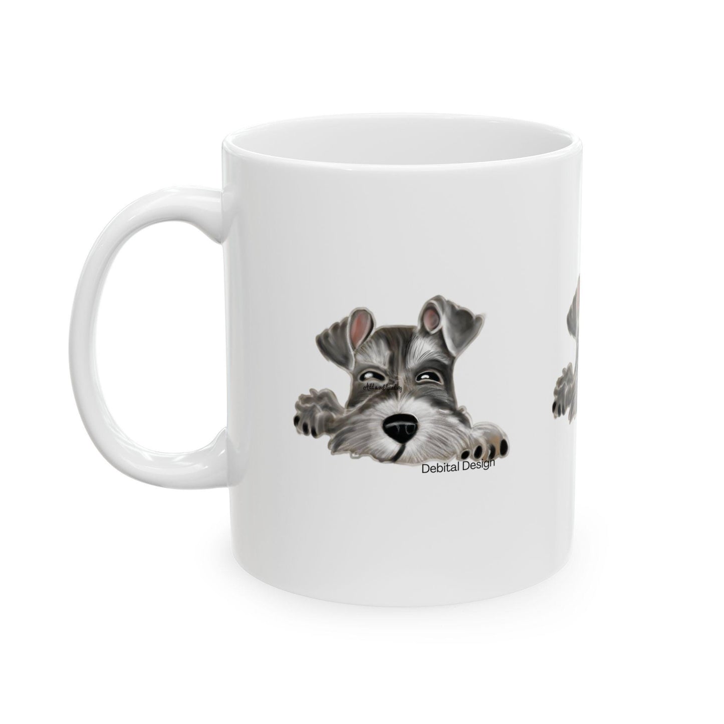 Schnauzer Ceramic Mug 11oz, Dog Lover Gift, Tea Cup, Coffee Lover Gift, Pet Owner Mug, Animal Print Mug