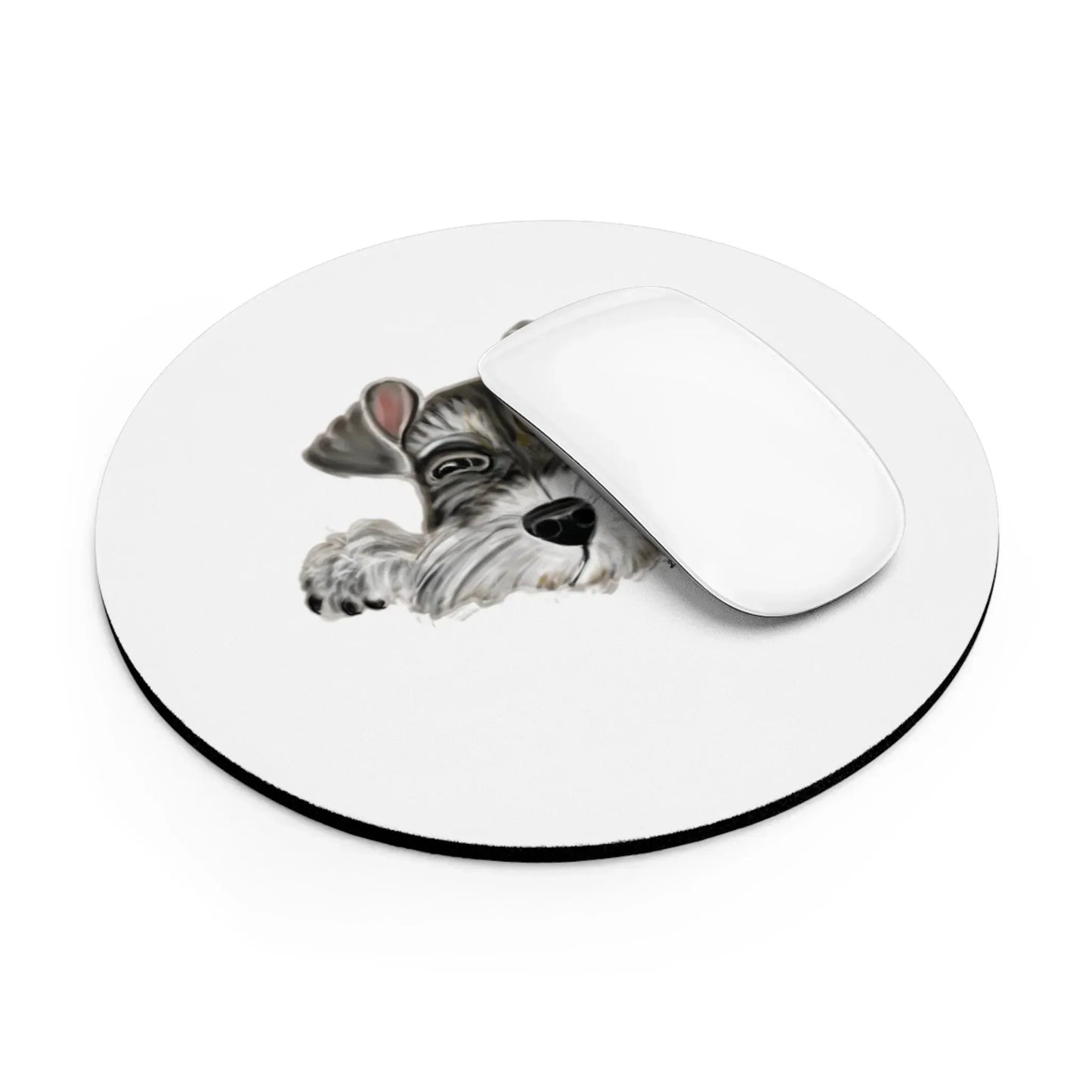 Schnauzer Mouse Pad - Cute Dog Design for Pet Lovers, Office Decor, Gifts for Animal Lovers, Personalized Workstation, Home Office - Debital Design