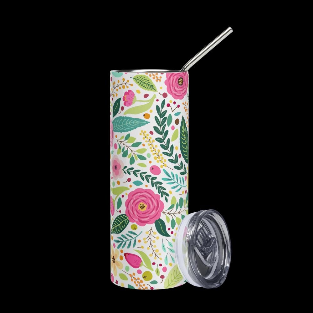 Springtime Stainless steel tumbler in Floral print