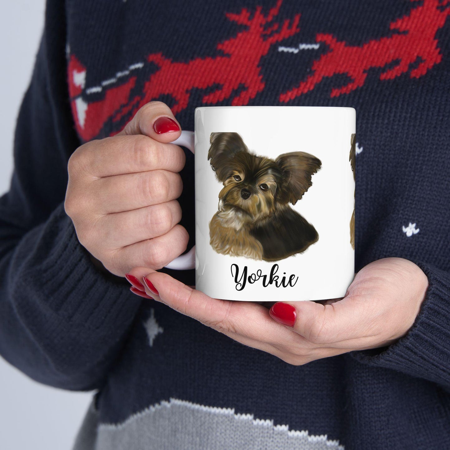 Yorkie Dog Ceramic Mug - Personalized Pet Lover Gift, Cute Dog Coffee Cup, Yorkshire Terrier Mug, Animal Lover Kitchenware, Gifts for Dog