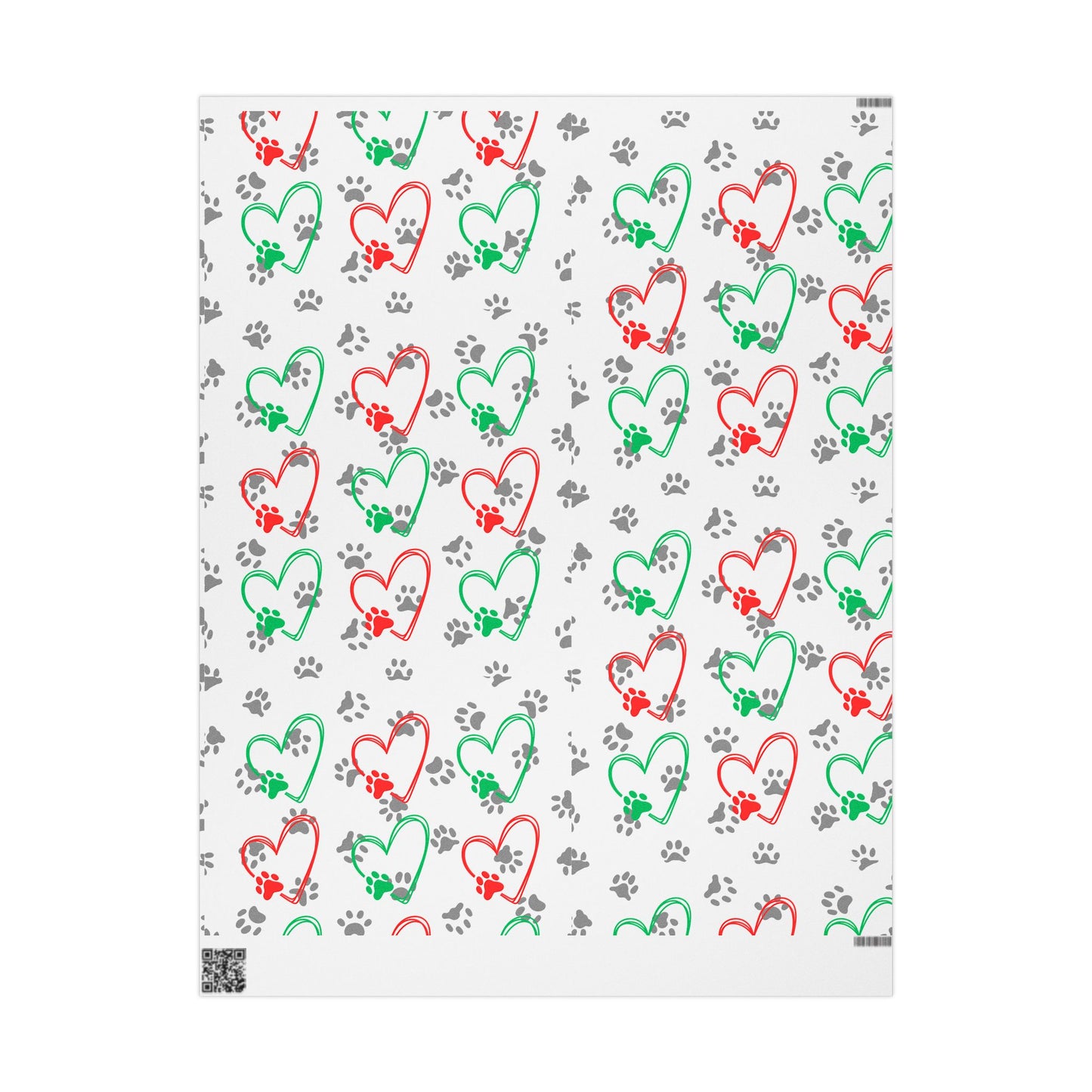 Paw Print Wrapping Paper Roll, Paw Print Gift Wrap, Pet Lover Wrapping Sheets, Dog Paw Print Presents, Cat Paw Print Packing Paper