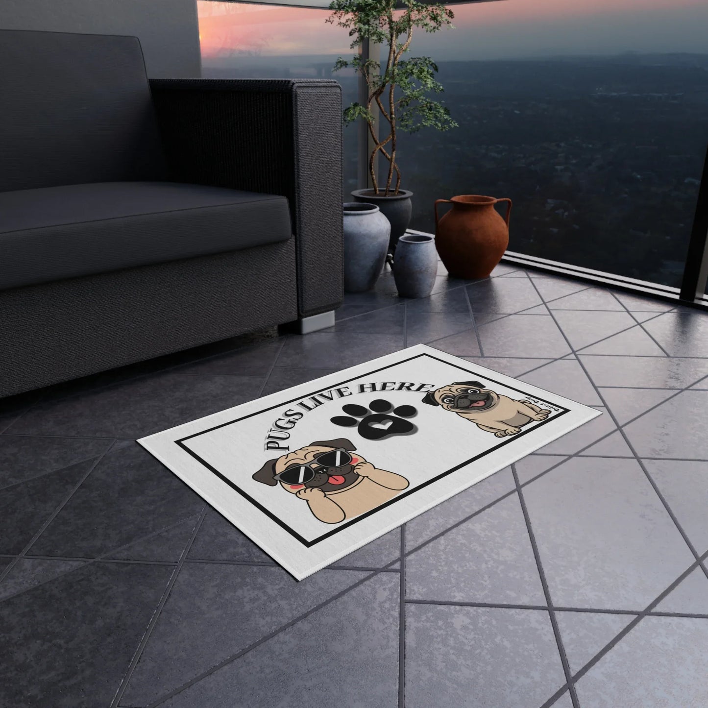 Rug - PUG DOOR MATT - Debital Design