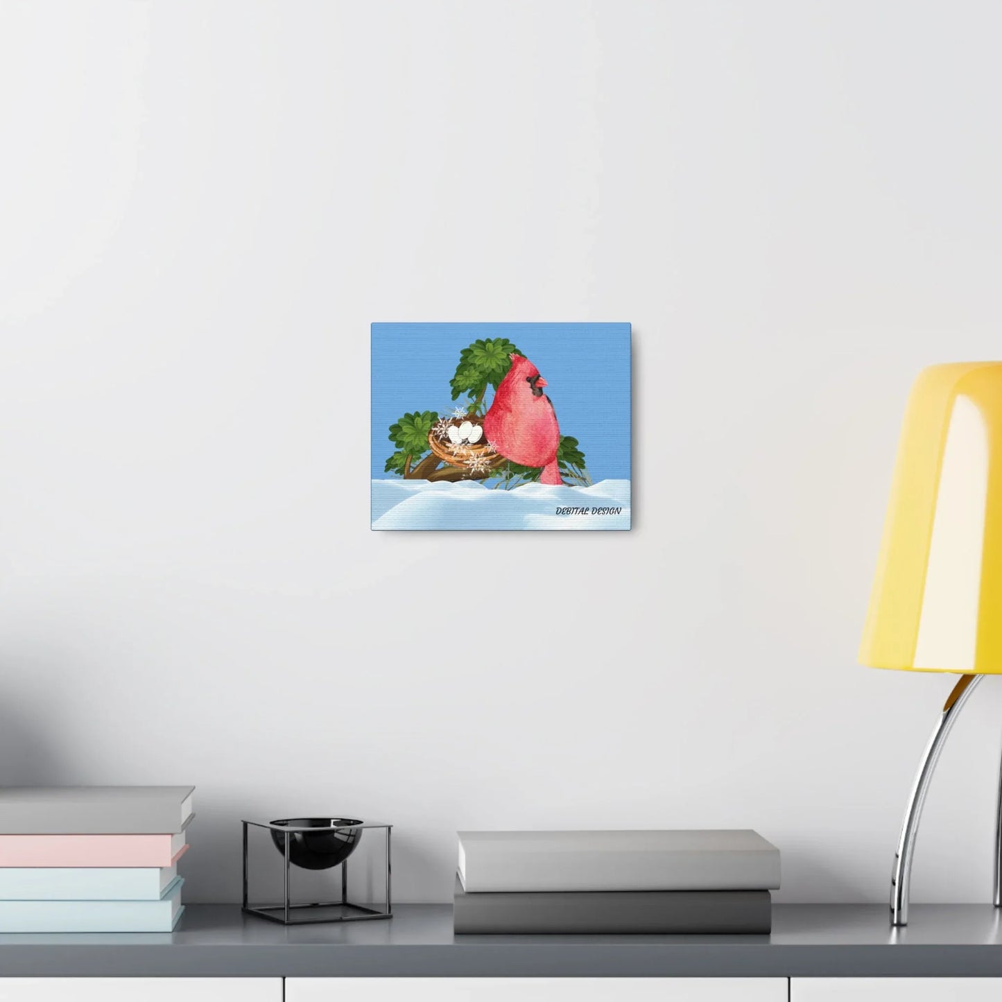 Winter Cardinal Canvas Gallery Wraps - Debital Design