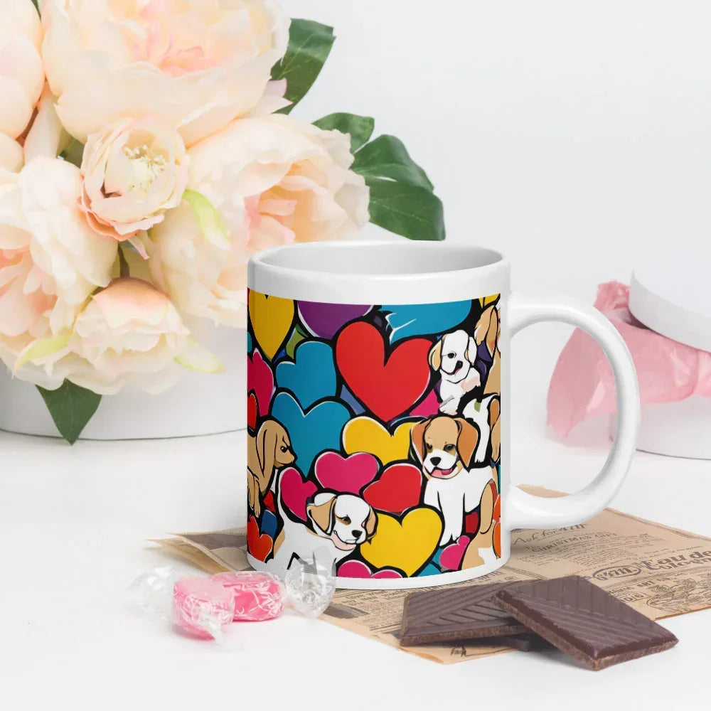 White glossy mug - Debital Design