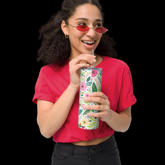 Springtime Stainless steel tumbler in Floral print