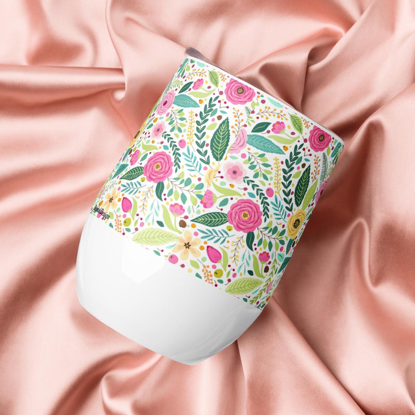Spring time Wine tumbler