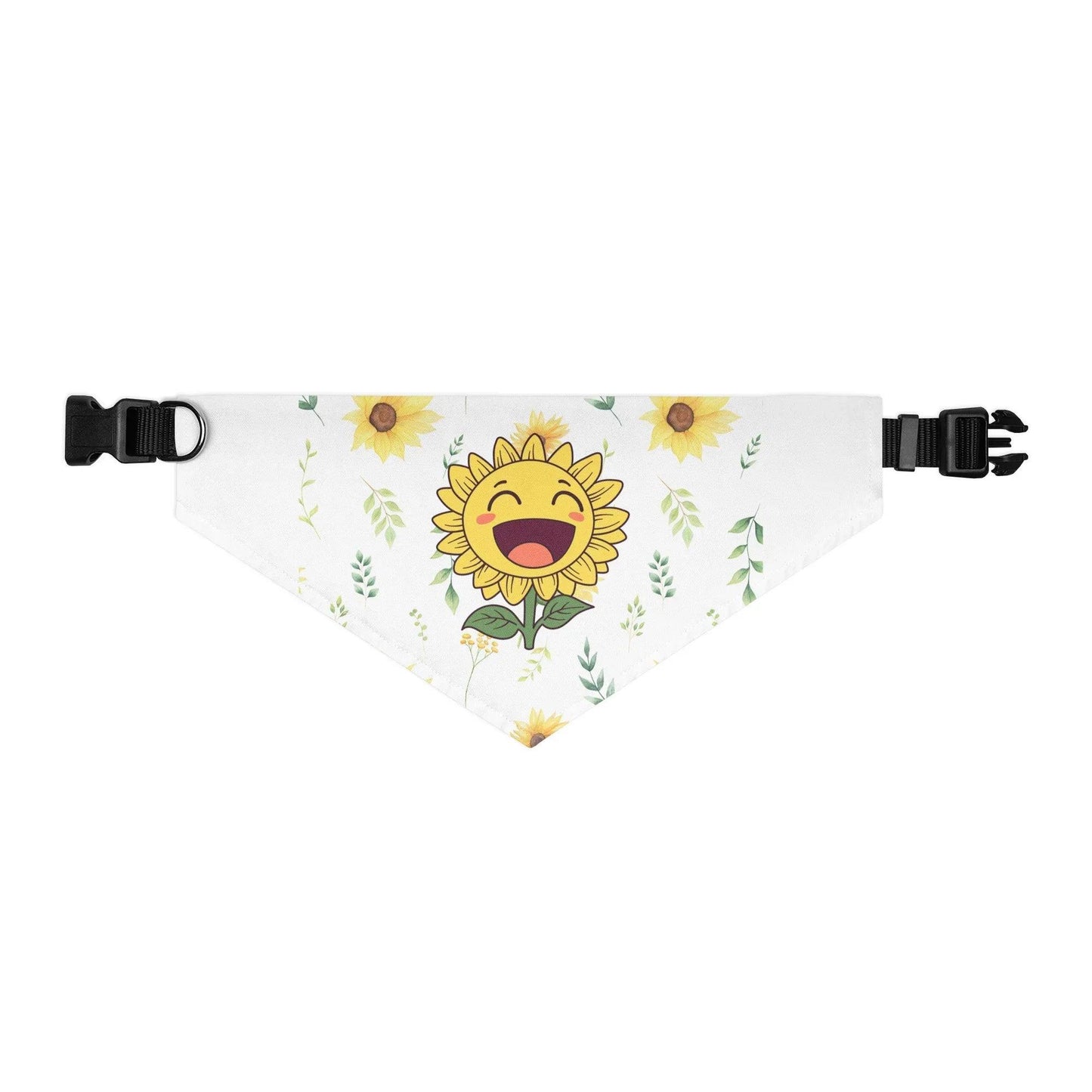 Smiling Sunflower XL Pet bandana collar - Debital Design