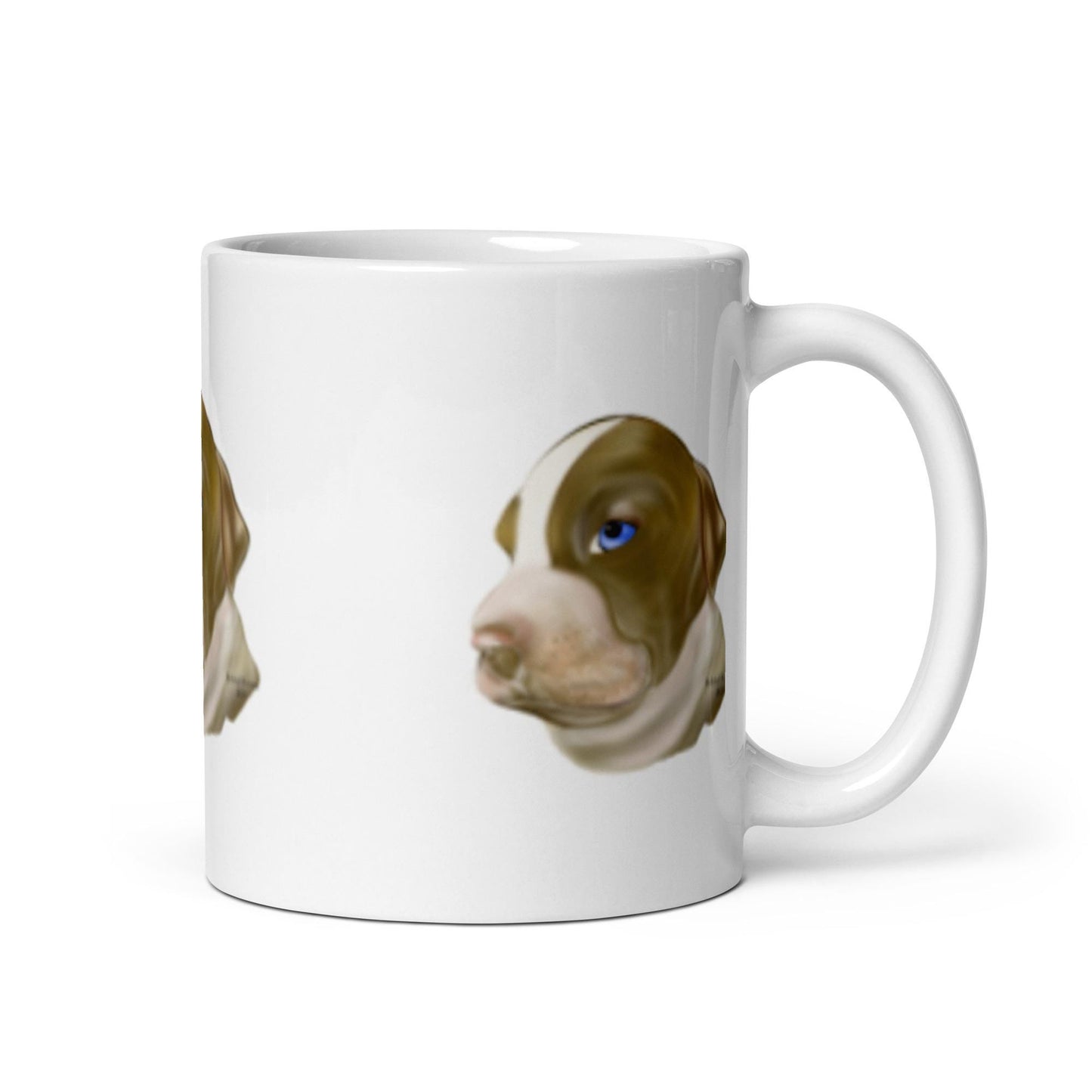 White glossy mug with Puppy