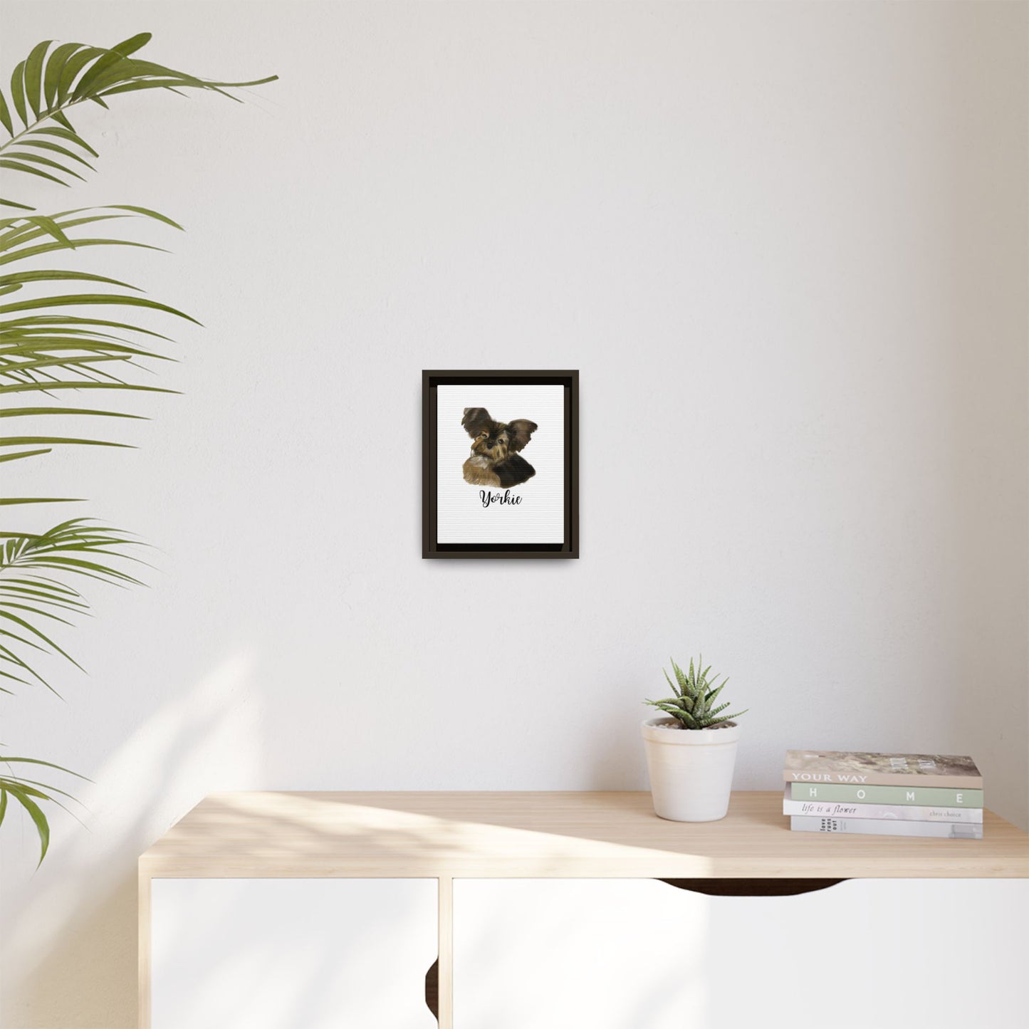 Yorkie Wall Art — Framed Matte Canvas Print
