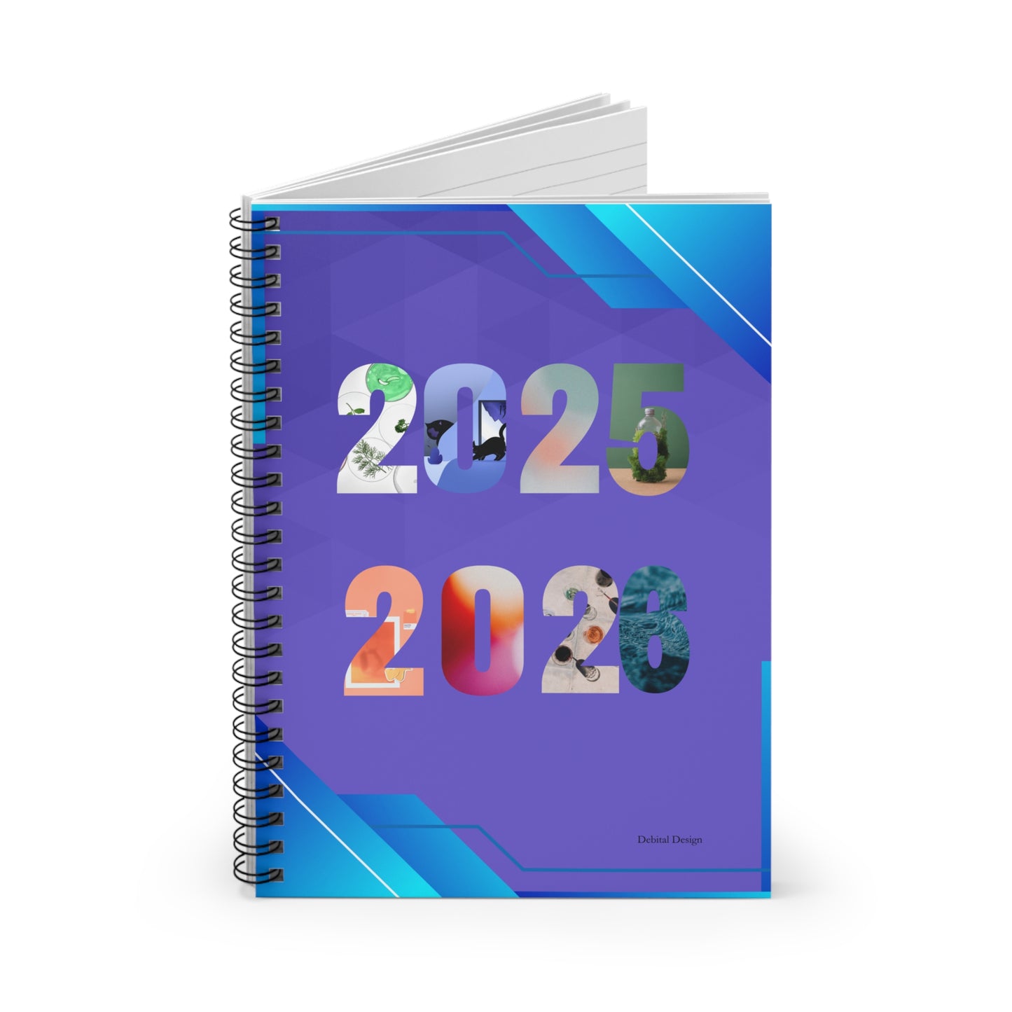 2025-2025 Spiral Notebook - Ruled Line, Yearly Planner Journal, Multiple Color Options, Customizable Diary, Office Supplies