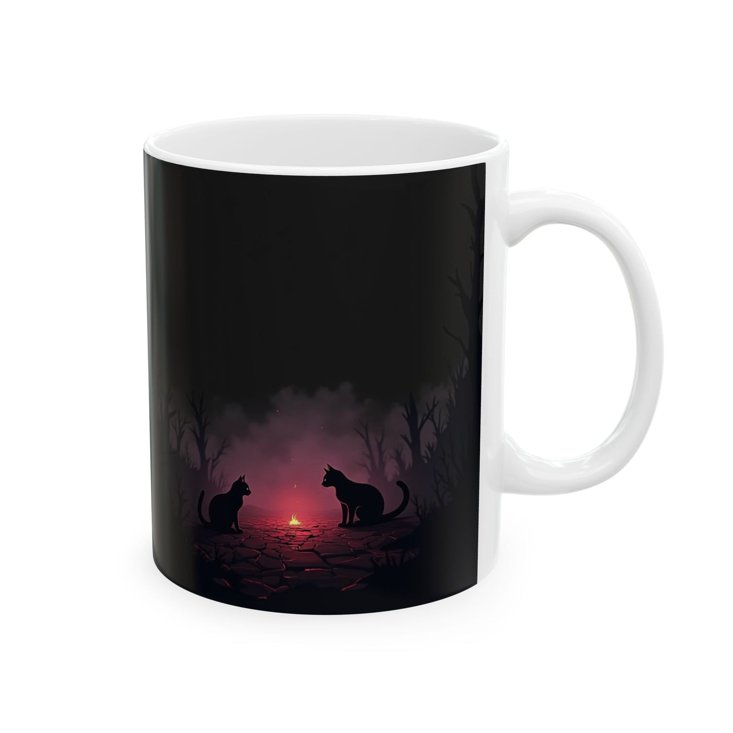 Mystical Cat Ceramic Mug | Coffee, Tea Lover Gift, Halloween Decor, Unique Homeware, Cozy Drinkware