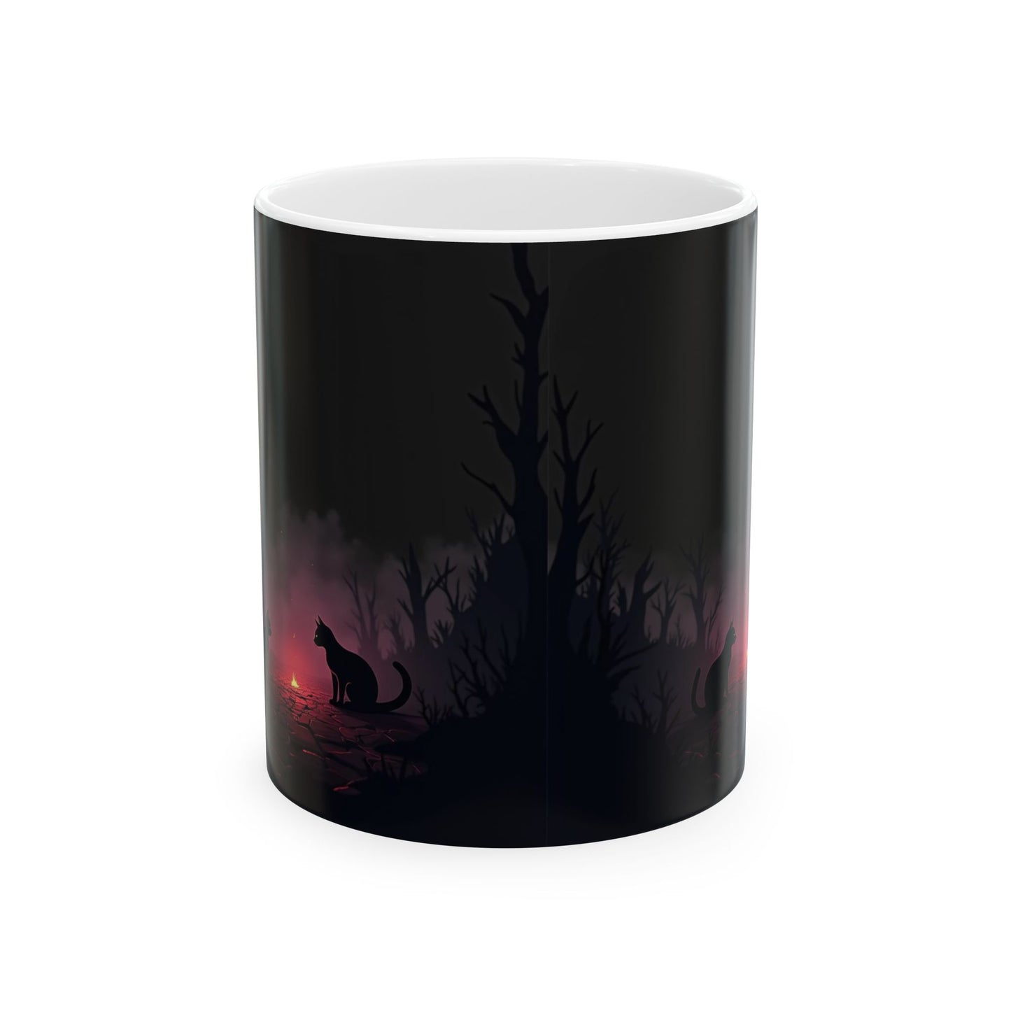 Mystical Cat Ceramic Mug | Coffee, Tea Lover Gift, Halloween Decor, Unique Homeware, Cozy Drinkware
