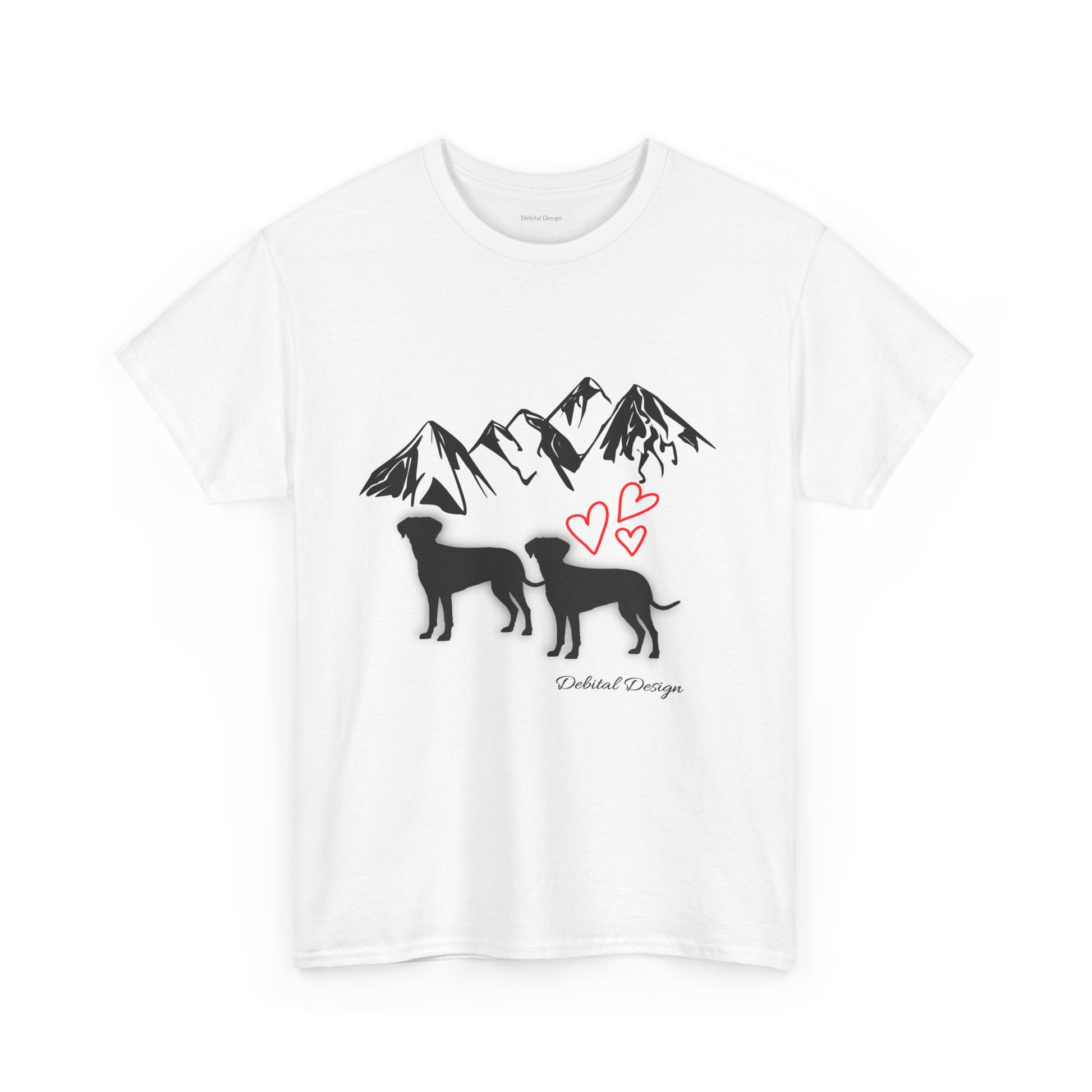 Black labs  Mountain background Unisex Tee - Debital Design 