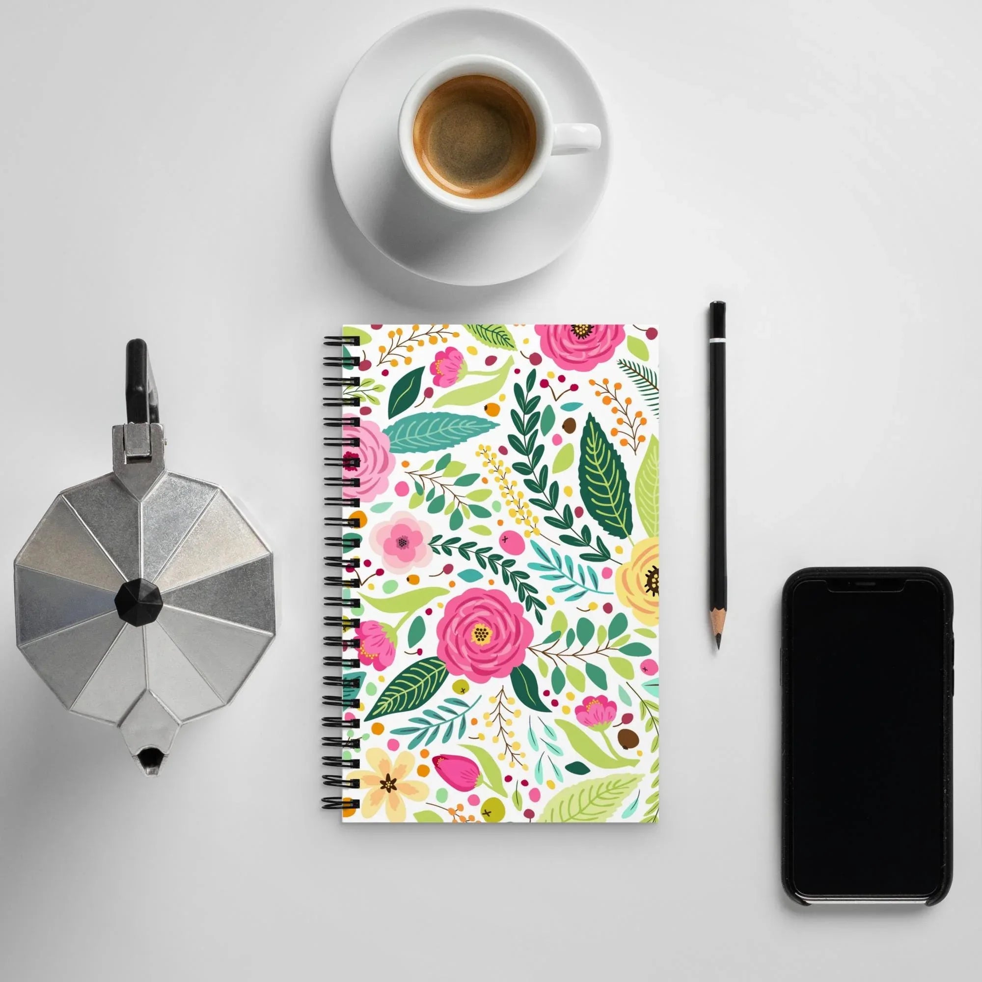 Springtime Pink Spiral notebook – Debital Design