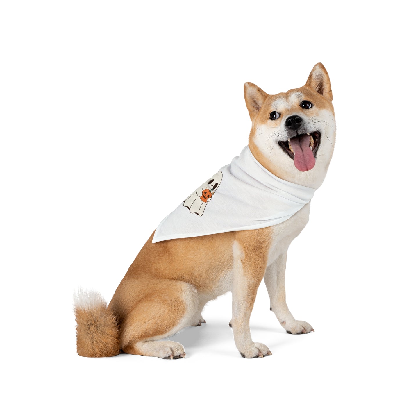 Adorable Ghost Pet Bandana for Halloween, Cute Pet Costume, Pet Accessory for Fall, Dog Bandana, Cat Bandana, Trick or Treat
