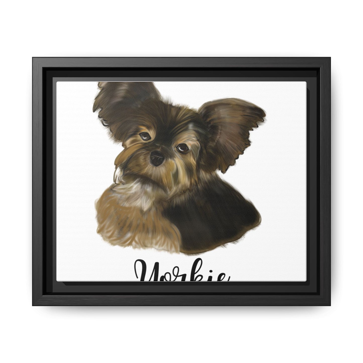 Yorkie Wall Art — Framed Matte Canvas Print