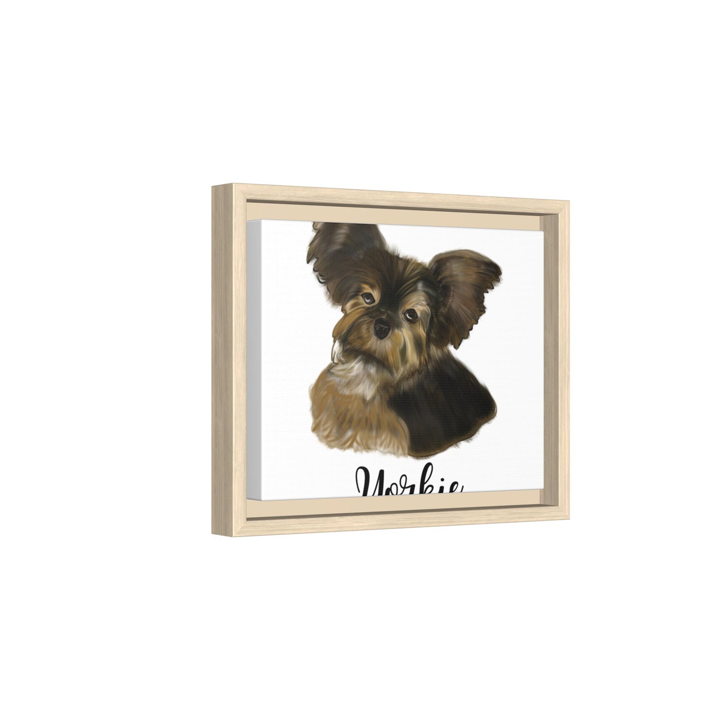 Yorkie Wall Art — Framed Matte Canvas Print