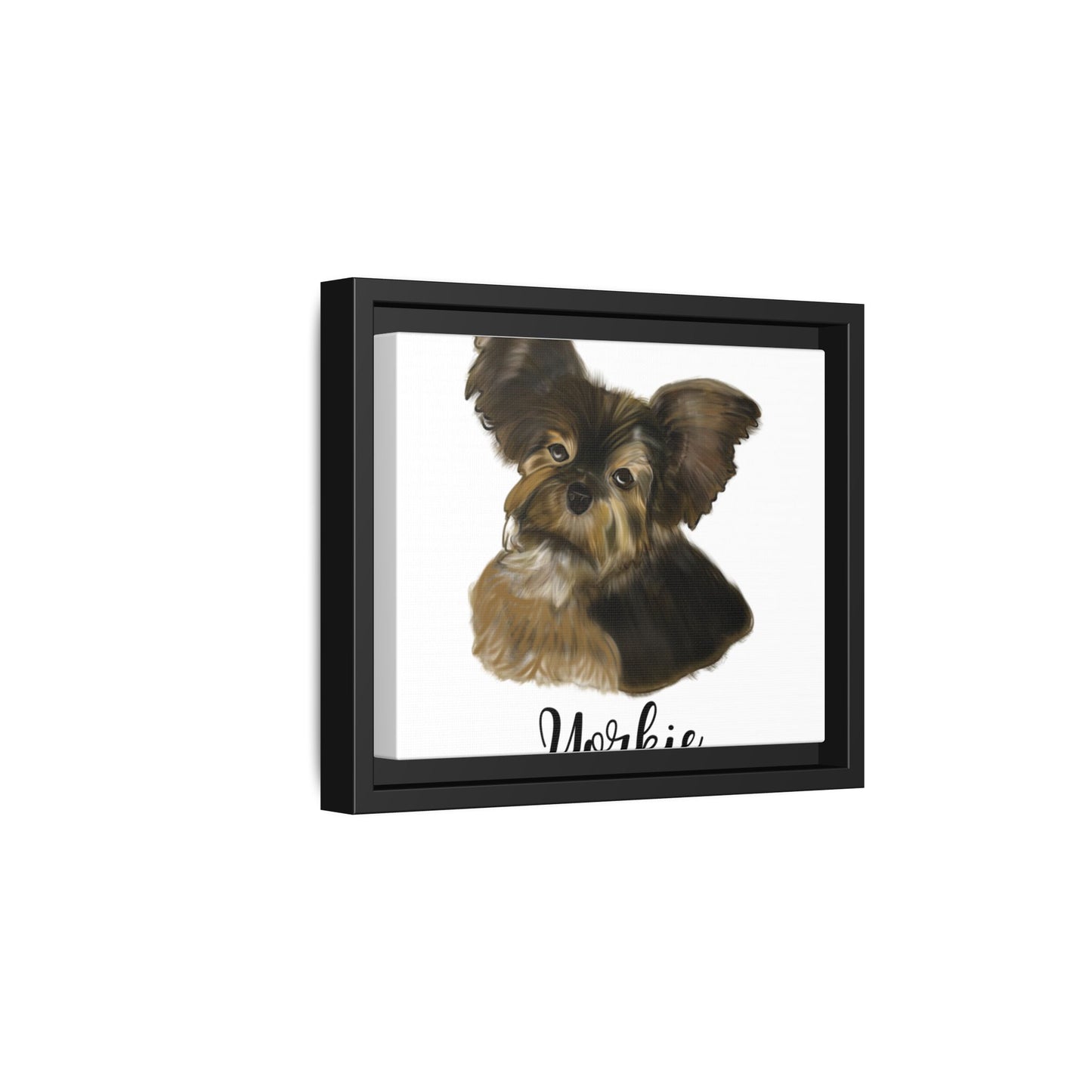 Yorkie Wall Art — Framed Matte Canvas Print