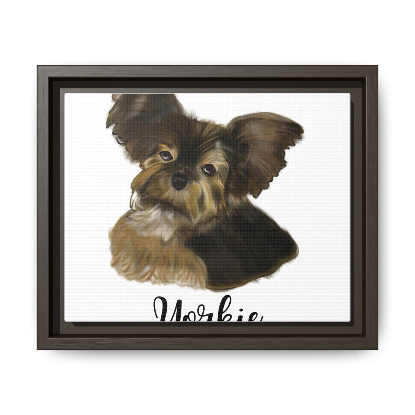 Yorkie Wall Art — Framed Matte Canvas Print