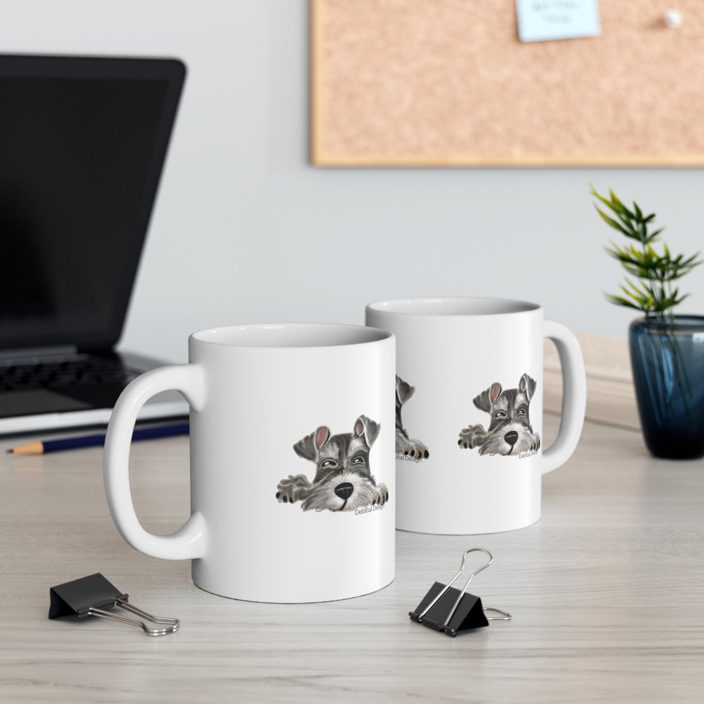 Ceramic Mug 11oz,  SCHNAUZER - Debital Design 