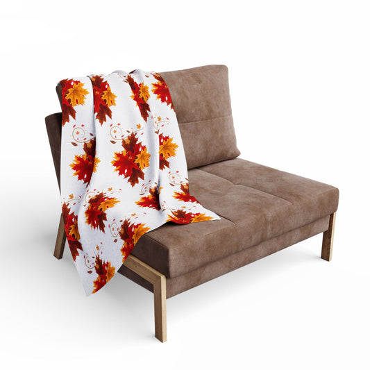 Fleece Blanket - Autumn Leaves Design