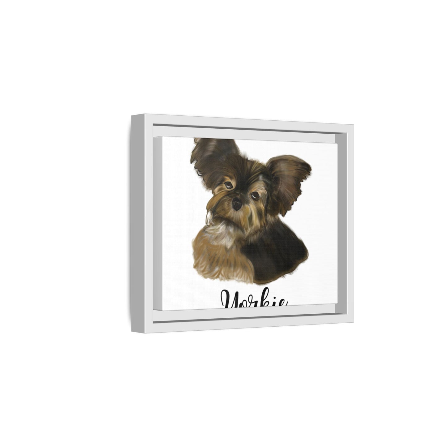 Yorkie Wall Art — Framed Matte Canvas Print