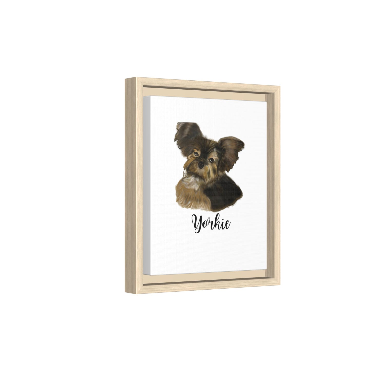 Yorkie Wall Art — Framed Matte Canvas Print