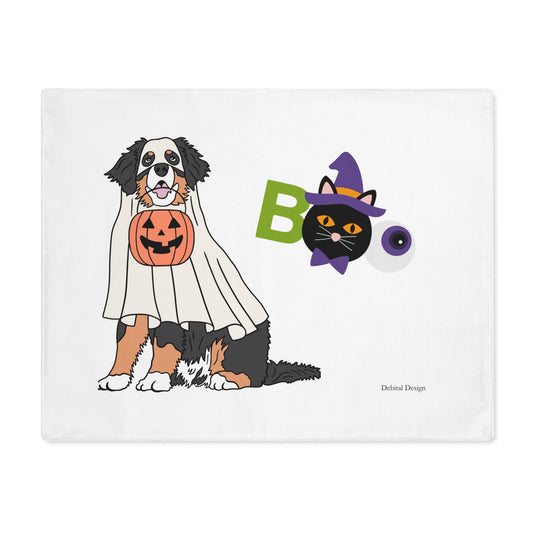 Halloween Pet Placemat, Fun Dog and Cat Table Decor for Spooky Season, Trick or Treat Table Setting, Dog Lover Gift, Holiday Decor