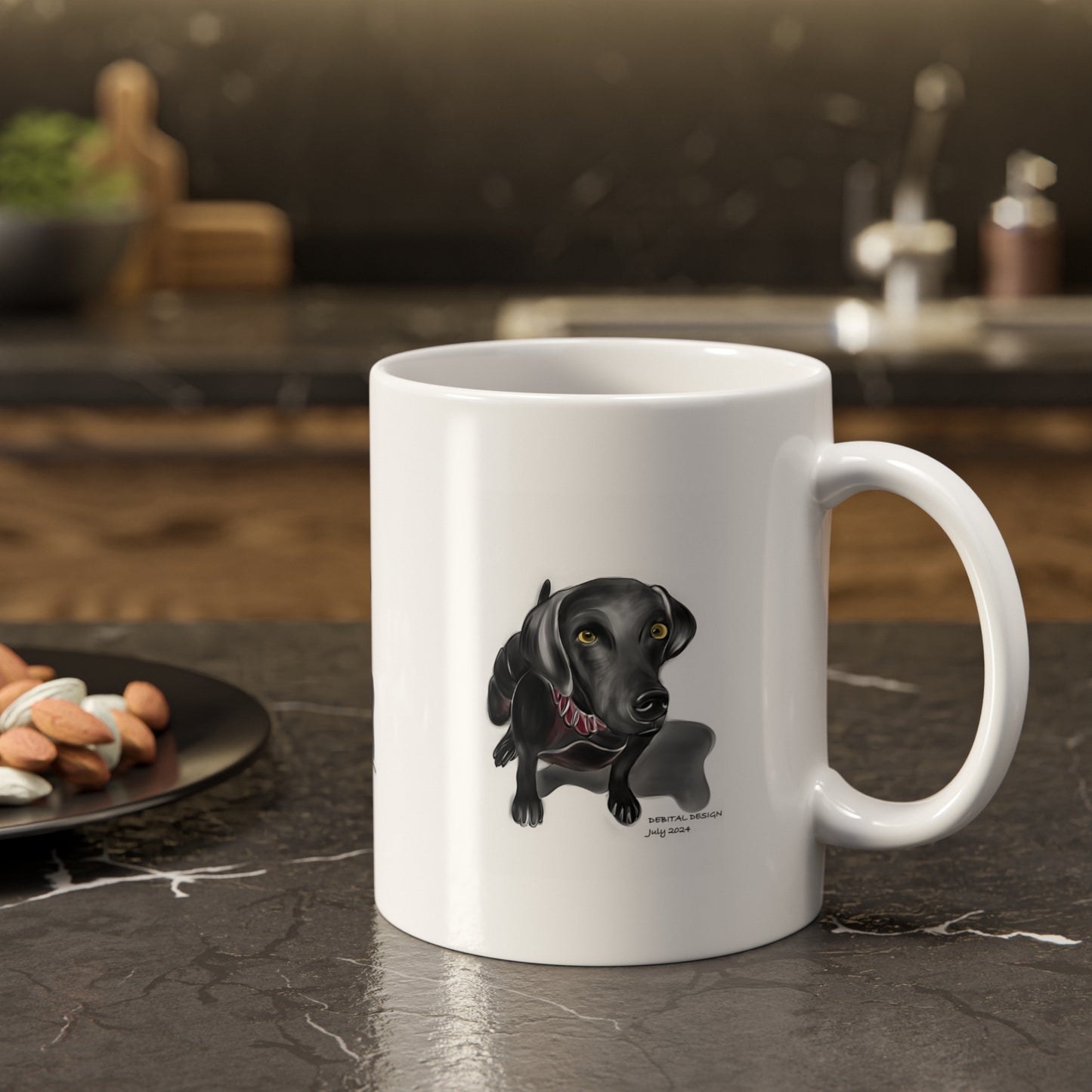 Black Lab Coffee Mug — Cute Weimaraner, Pet Lover Gift (11 oz)