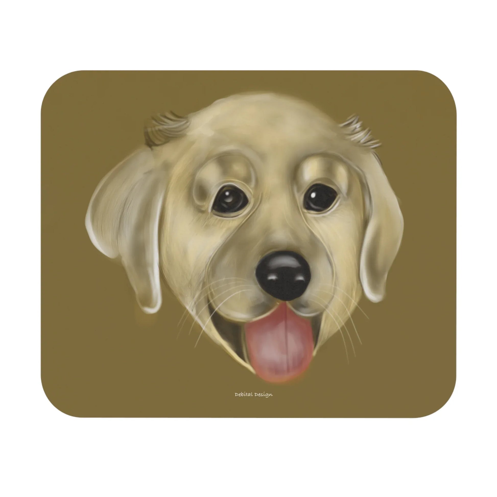 GOLDEN PUP Mouse Pad (Rectangle) - Debital Design