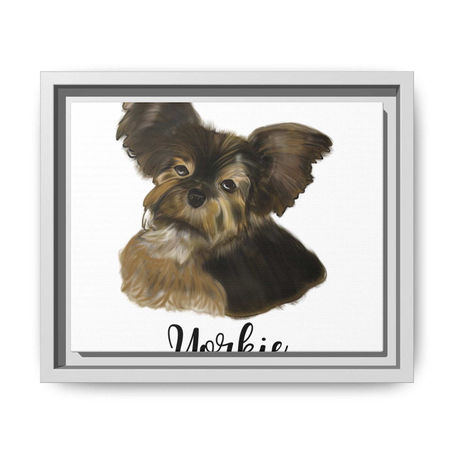 Yorkie Wall Art — Framed Matte Canvas Print