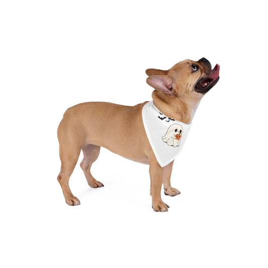 Adorable Ghost Pet Bandana for Halloween, Cute Pet Costume, Pet Accessory for Fall, Dog Bandana, Cat Bandana, Trick or Treat