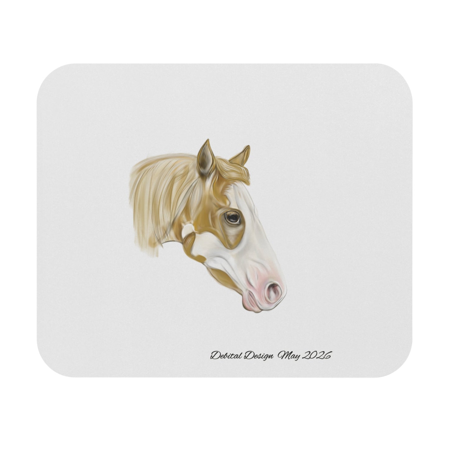 Paint Horse Portrait Mouse Pad — Elegant Equestrian Desk Mat