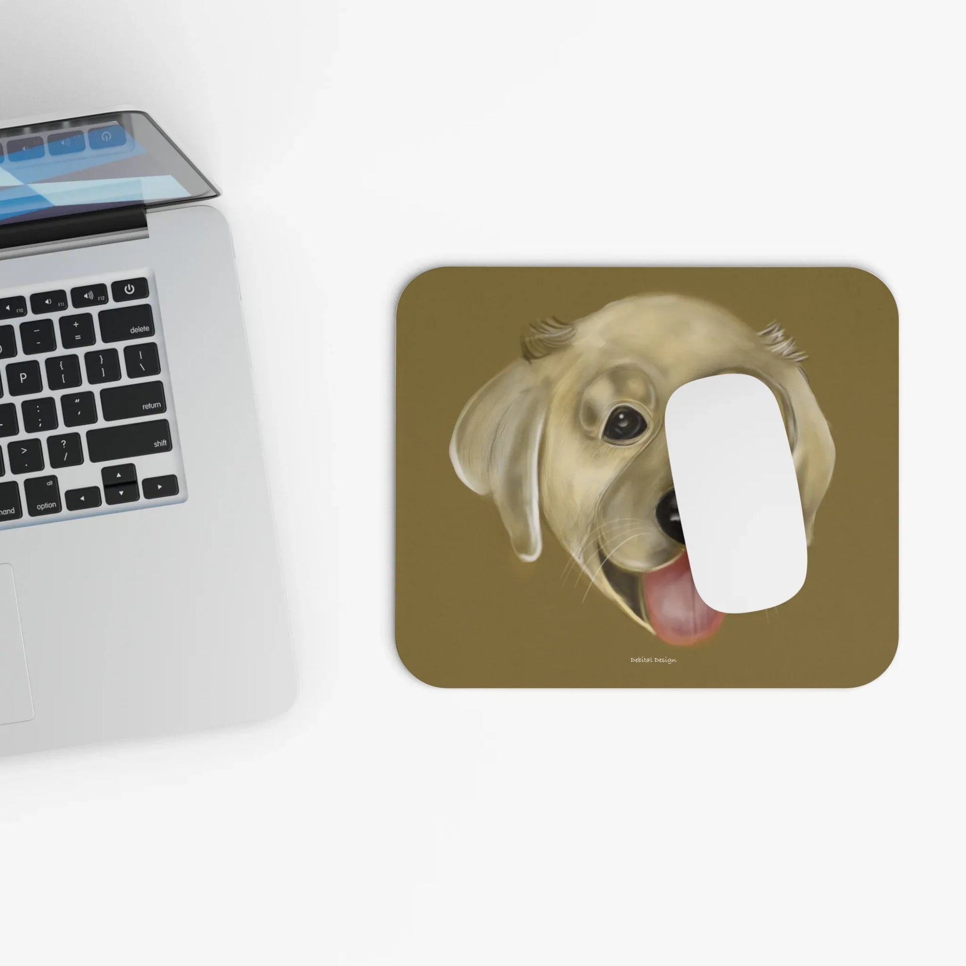 GOLDEN PUP Mouse Pad (Rectangle) - Debital Design