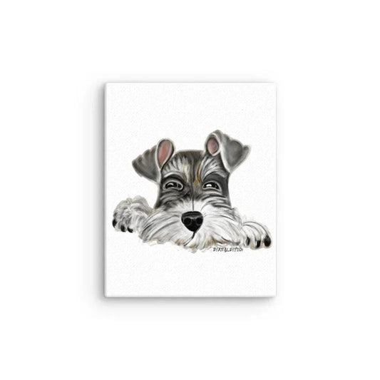 8 x 10 Schnauzer Canvas Gallery Wraps - Debital Design