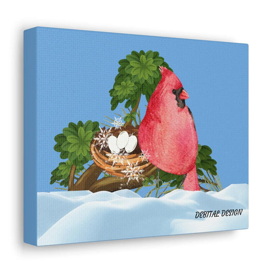 Winter Cardinal Canvas Gallery Wraps - Debital Design