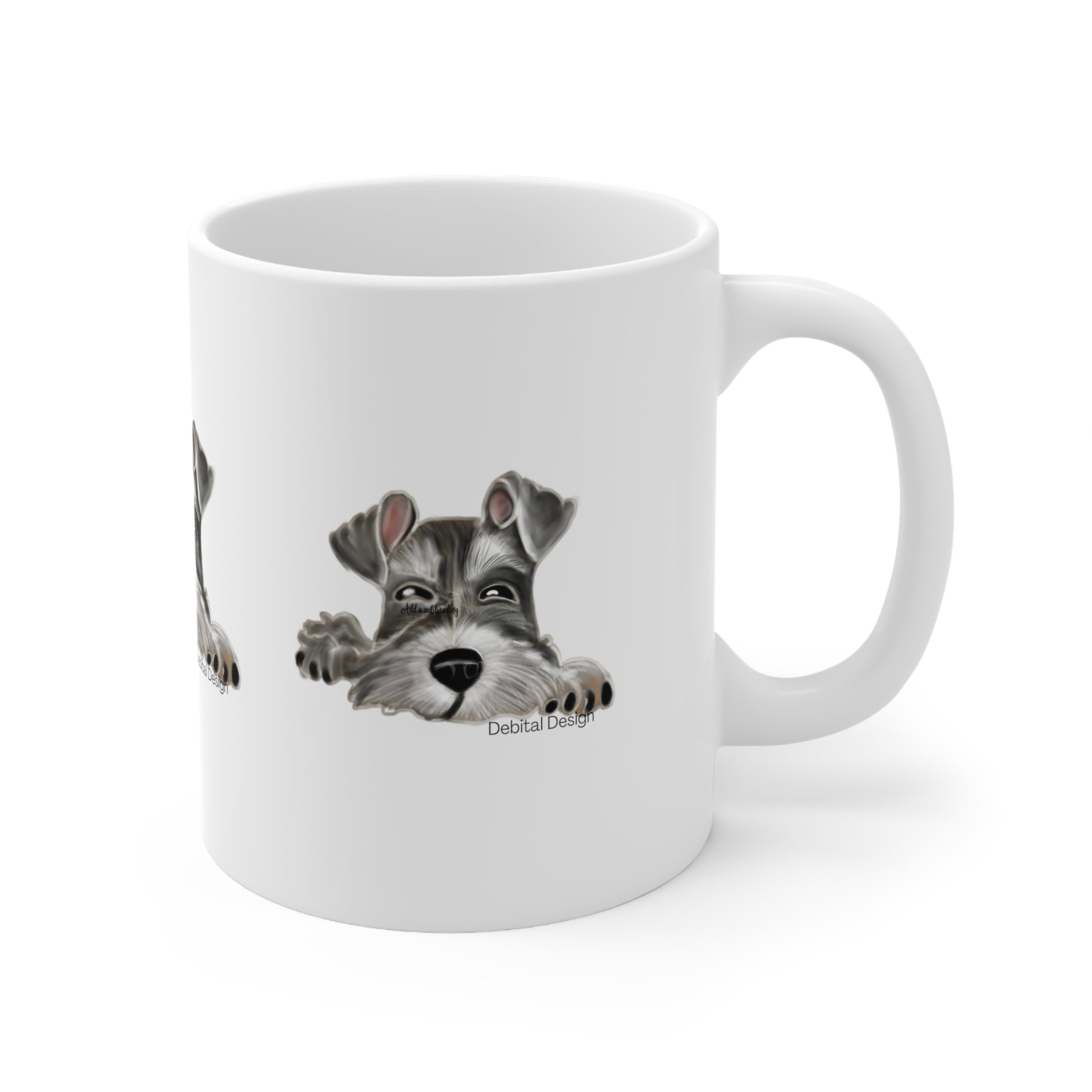 Ceramic Mug 11oz,  SCHNAUZER - Debital Design 