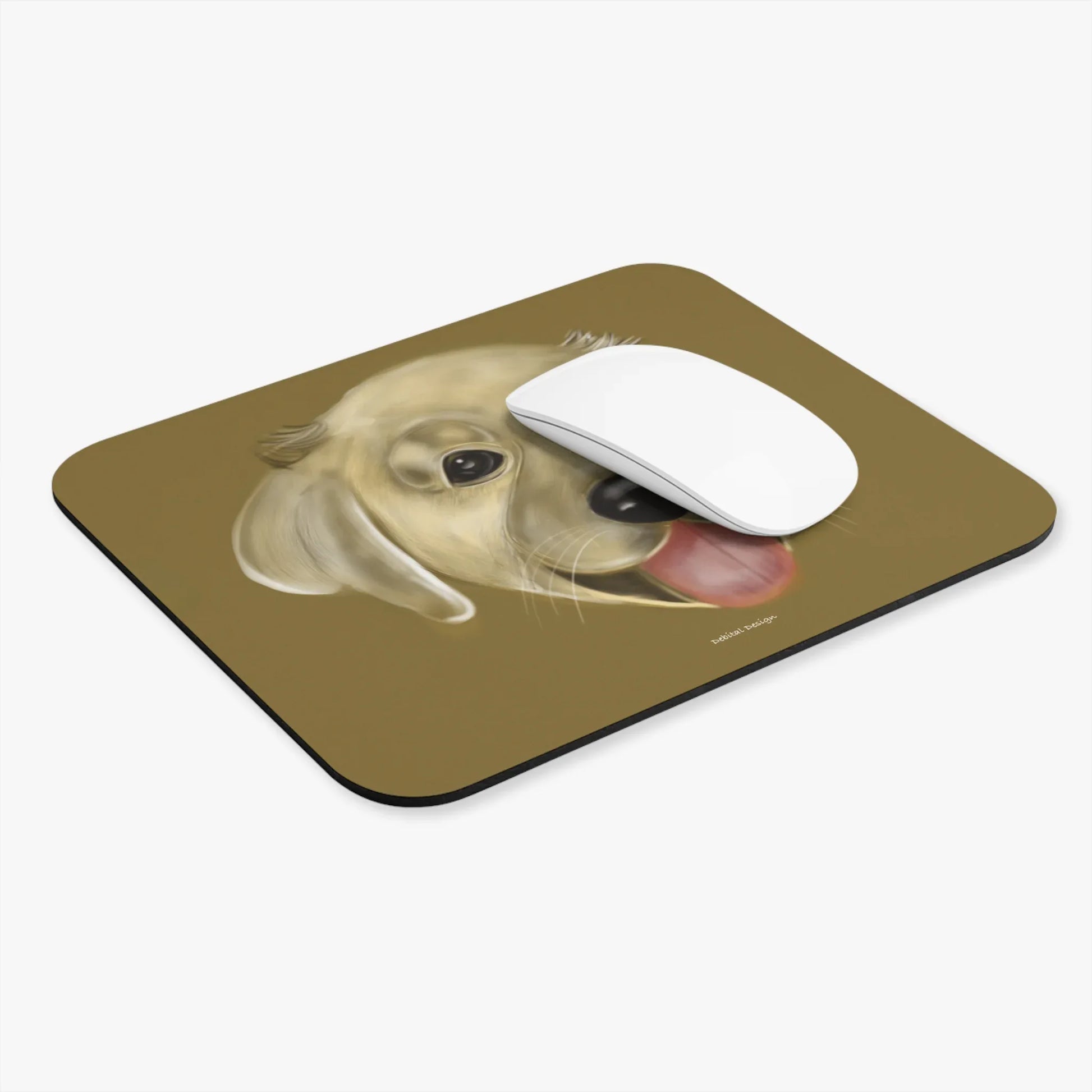GOLDEN PUP Mouse Pad (Rectangle) - Debital Design